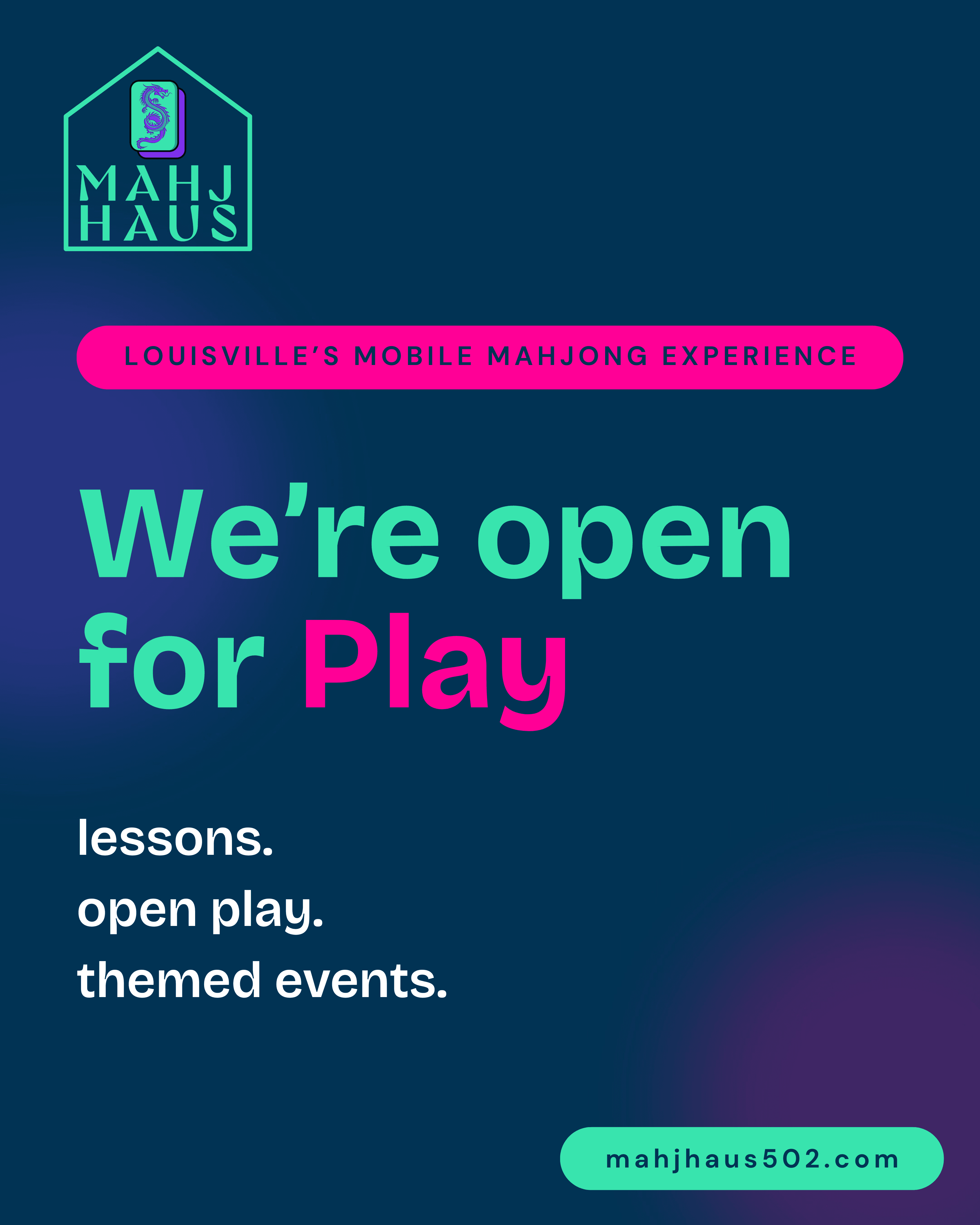 We're open for play — services announcement